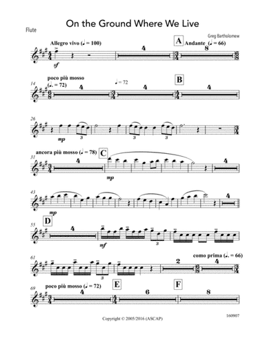 On the Ground Where We Live (orchestra parts)