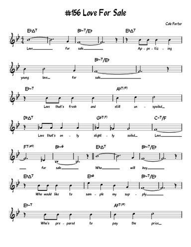 Love's For Sale (arr. John Fries)
