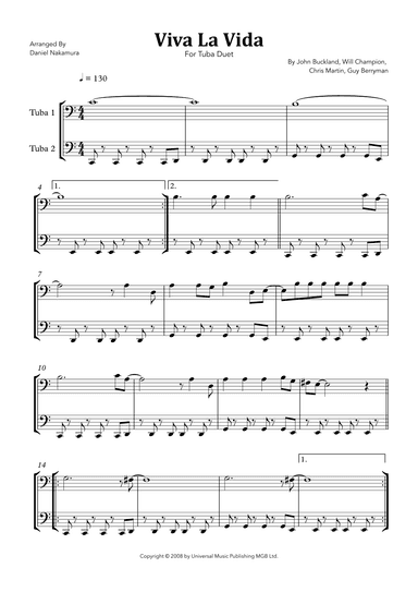 Viva La Vida (arr. Daniel Nakamura)