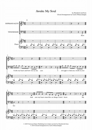 Awake My Soul (arr. Carrie Dimaculangan)