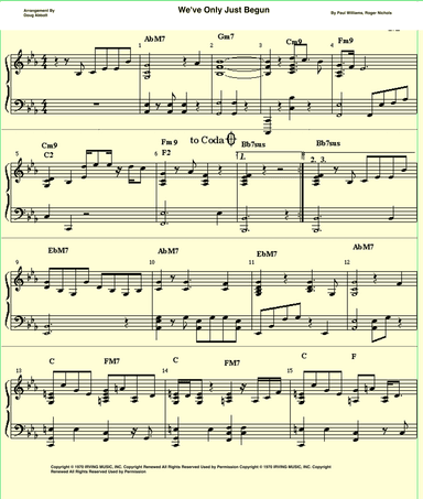 We've Only Just Begun (arr. Doug Abbott)
