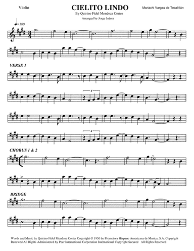 Cielito Lindo (arr. Jorge Juárez)