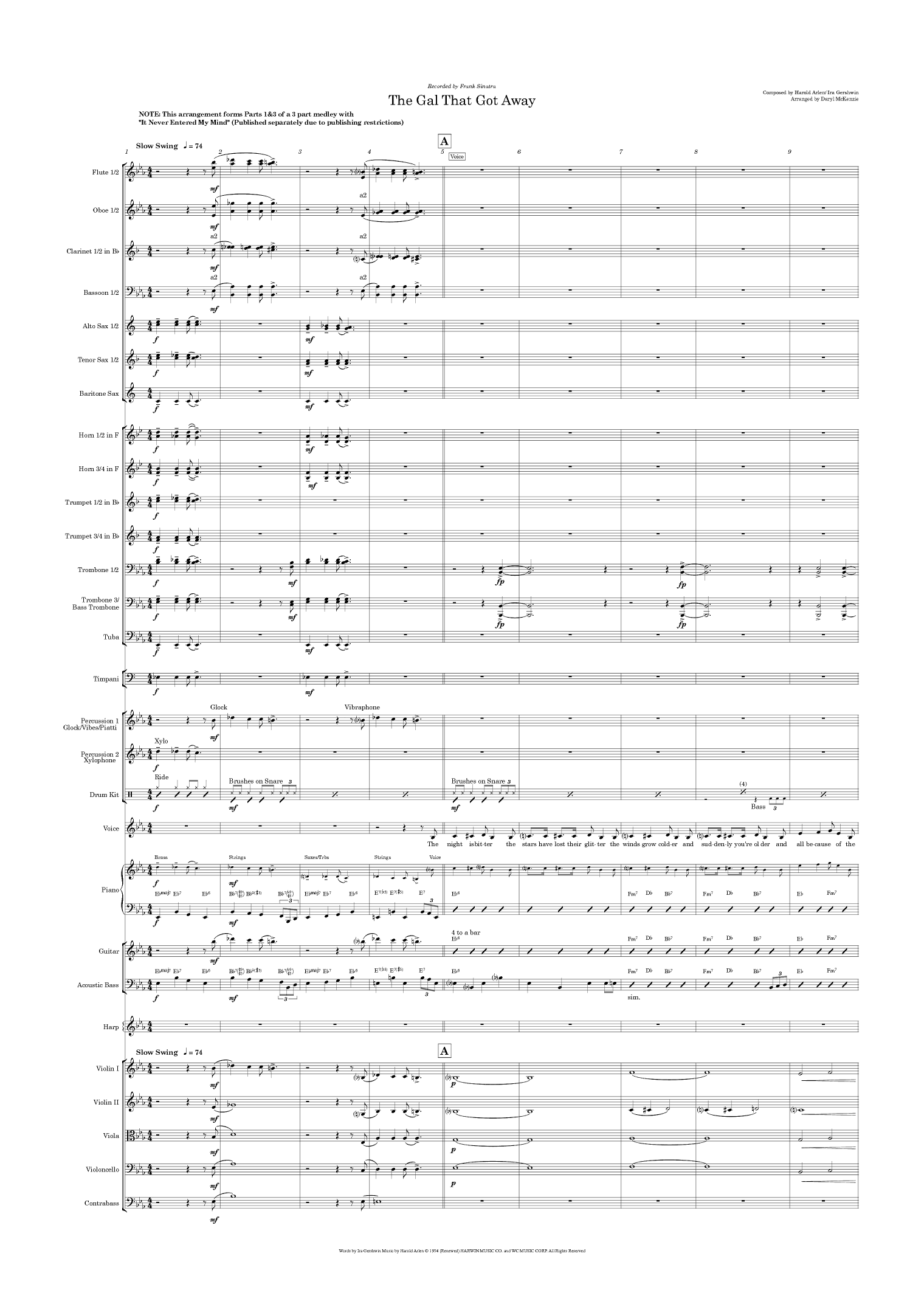 The Gal That Got Away (arr. Daryl McKenzie)