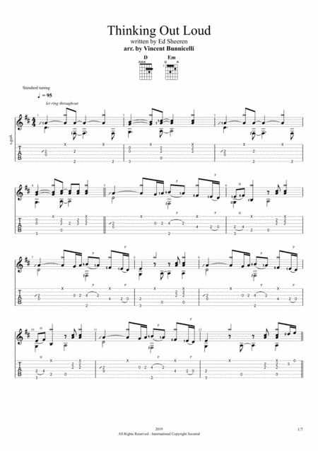 Thinking Out Loud (arr. Vincent Bunnicelli)