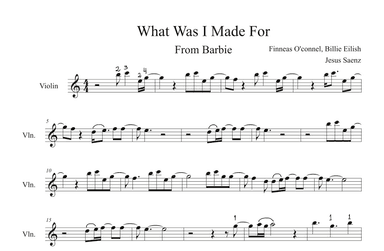 What Was I Made For? (arr. Jesus Saenz)