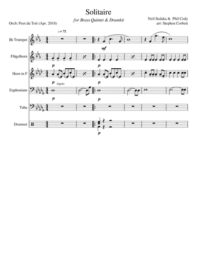 Solitaire (arr. Stephen Corbett & Peet du Toit)