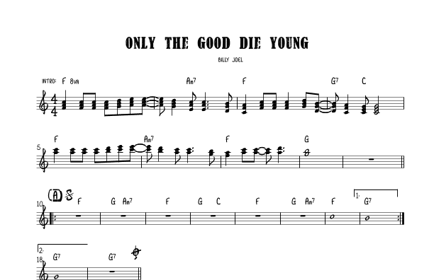 Only The Good Die Young (arr. Sarah Jane Cion)