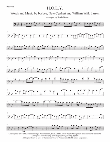 H.O.L.Y. (arr. Kevin Busse)