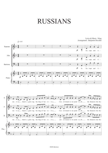 Russians (arr. Benjamin Duvallet)