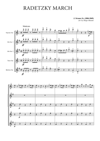 Radetzky March for Saxophone Quintet (arr. Diego Marani)