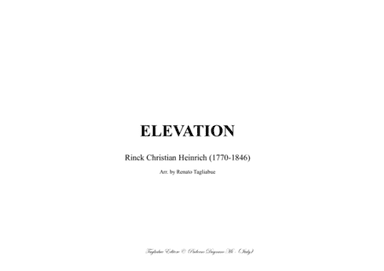 ELEVAZIONE - C.H. Rinck - For Organ (arr. Renato Tagliabue)