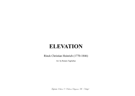 ELEVAZIONE - C.H. Rinck - For Organ (arr. Renato Tagliabue)