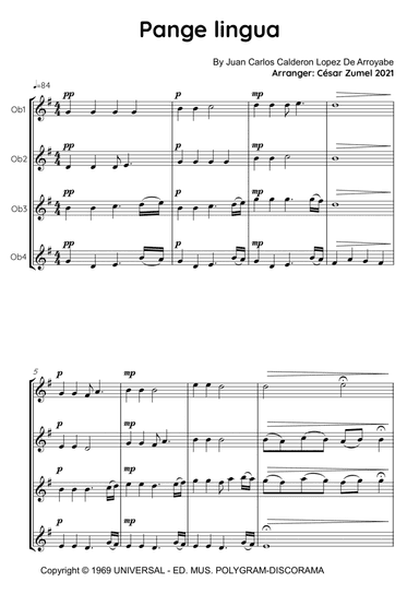 Pange Lingua (arr. César Zumel)