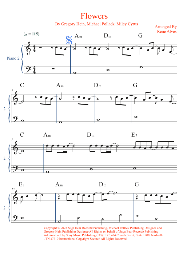 Flowers (arr. Rene Alves)
