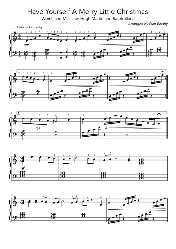 Have Yourself A Merry Little Christmas (arr. Fran Barsby)
