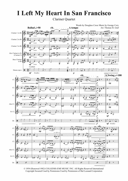 I Left My Heart In San Francisco (arr. Thomas H. Graf)