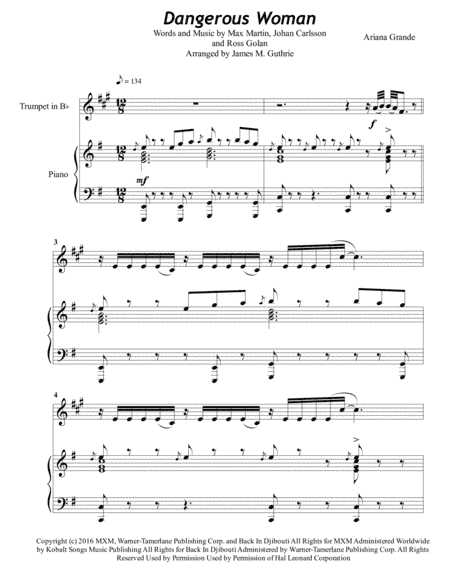 Dangerous Woman (arr. James M. Guthrie)
