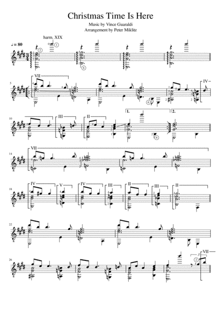 Christmas Time Is Here (arr. Peter Miklitz)