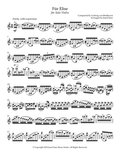 Für Elise (arr. Jared Starr)