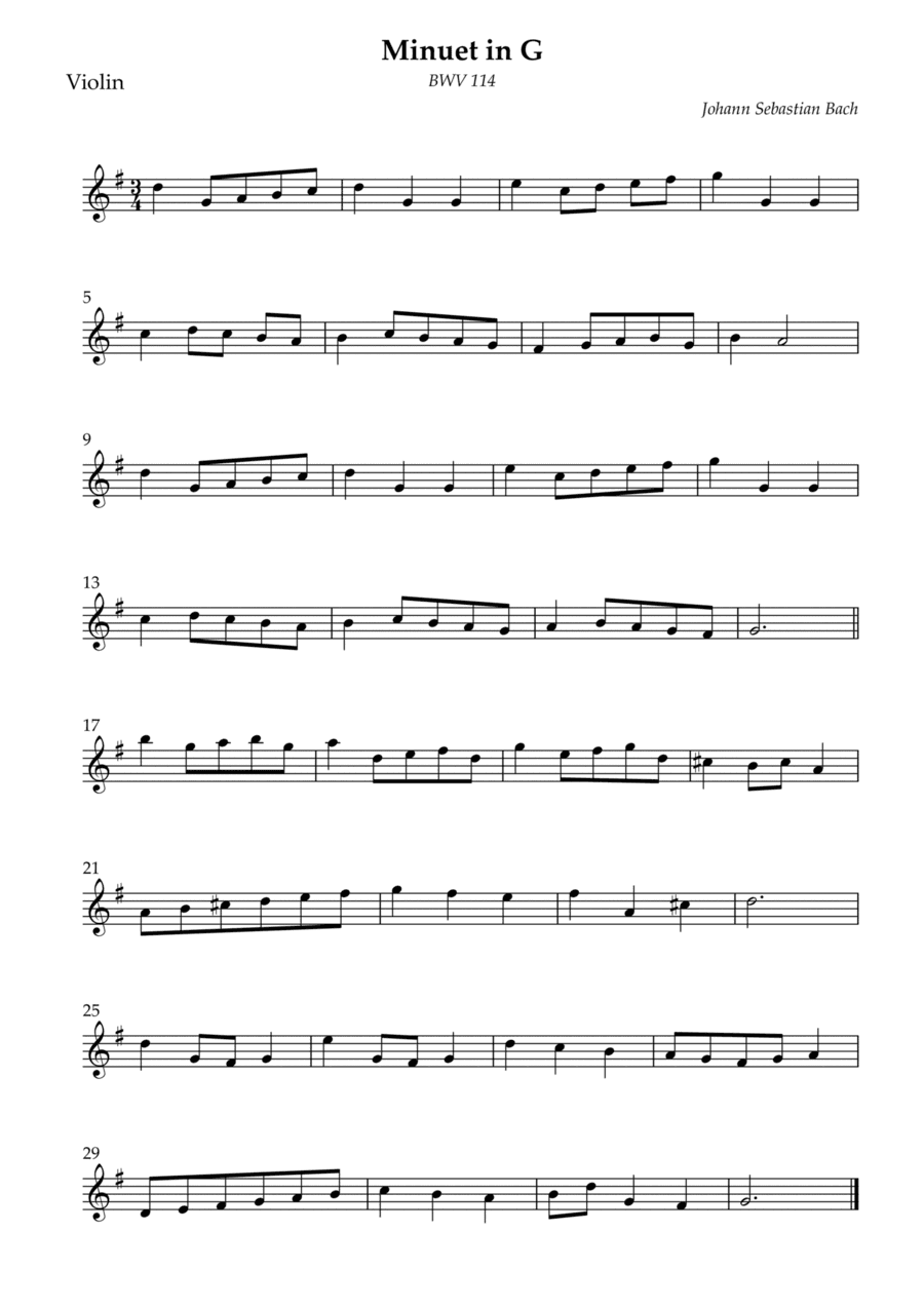 Minuet in G (arr. Wesley S. SIlva)