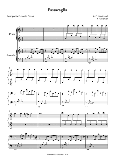 Passacaglia - Four hands (arr. Fernando Pereira)