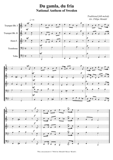National Anthem of Sweden (arr. Fillipe Mendel)