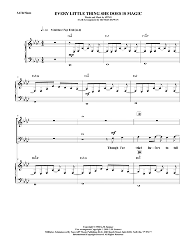 Every Little Thing She Does Is Magic (arr. Jeffrey Bowen)