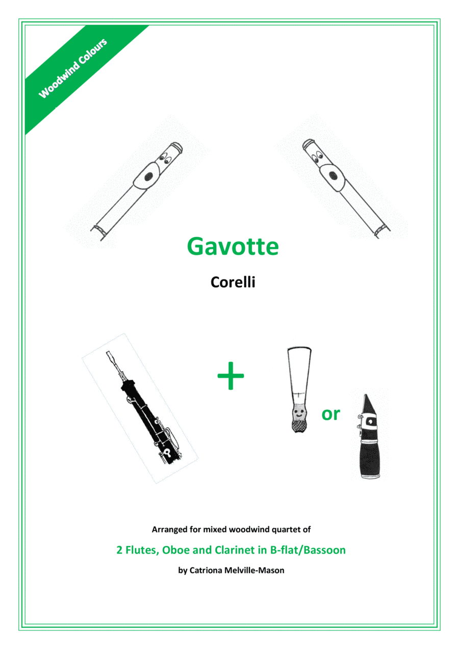 Gavotte (2 flutes, oboe and clarinet/bassoon) (arr. Catriona Melville-Mason)