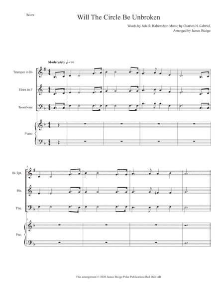 Will The Circle Be Unbroken (arr. Jim Bicigo)