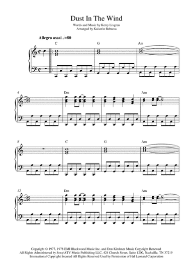 Dust In The Wind (arr. Kaiserin Rebecca)