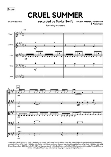 Cruel Summer (arr. Dan Edwards)