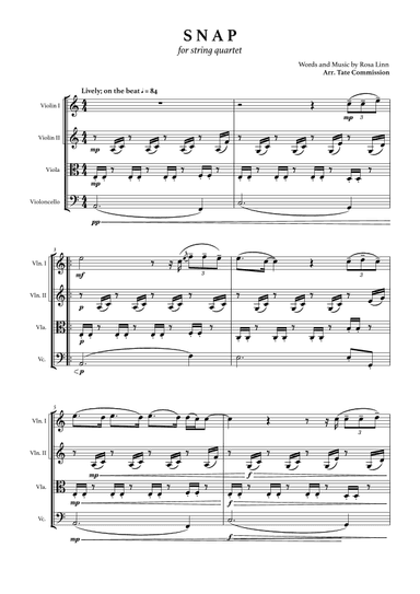 Snap (arr. Tate Commission)