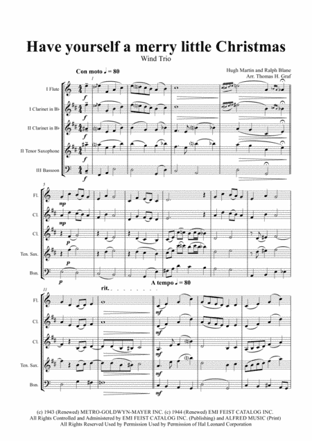 Have Yourself A Merry Little Christmas  from MEET ME IN ST. LOUIS (arr. Thomas H. Graf)