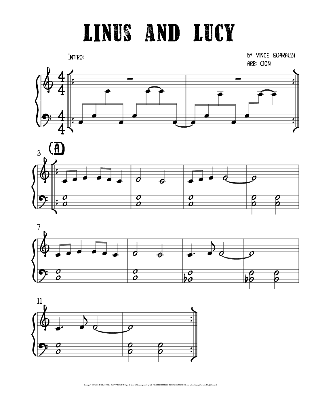 Linus And Lucy (arr. Sarah Jane Cion)