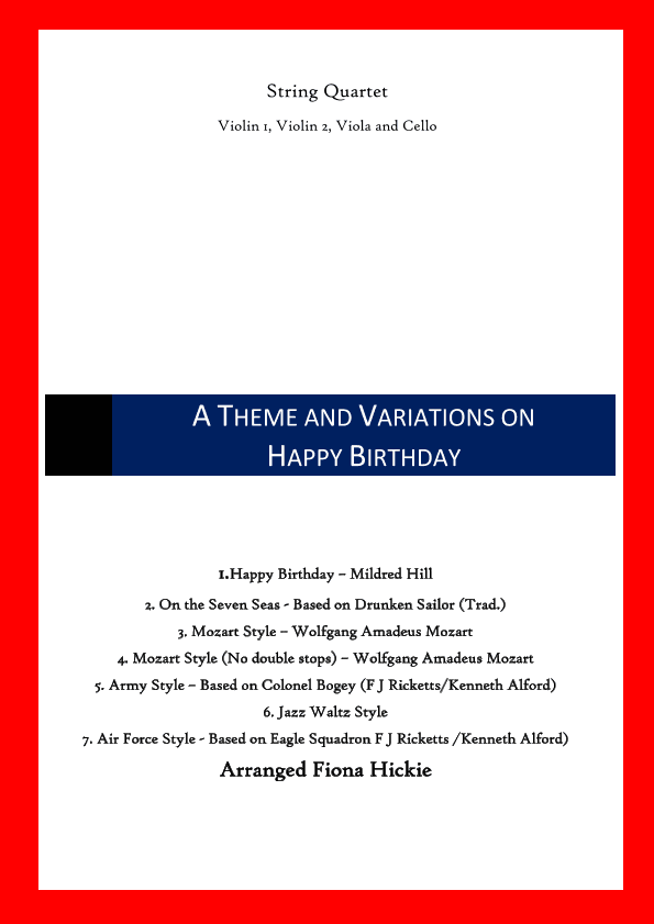 A Theme and Variations on Happy Birthday (arr. Fiona Alice Hickie)