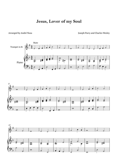 Jesus, Lover of my Soul (arr. André Nusa)