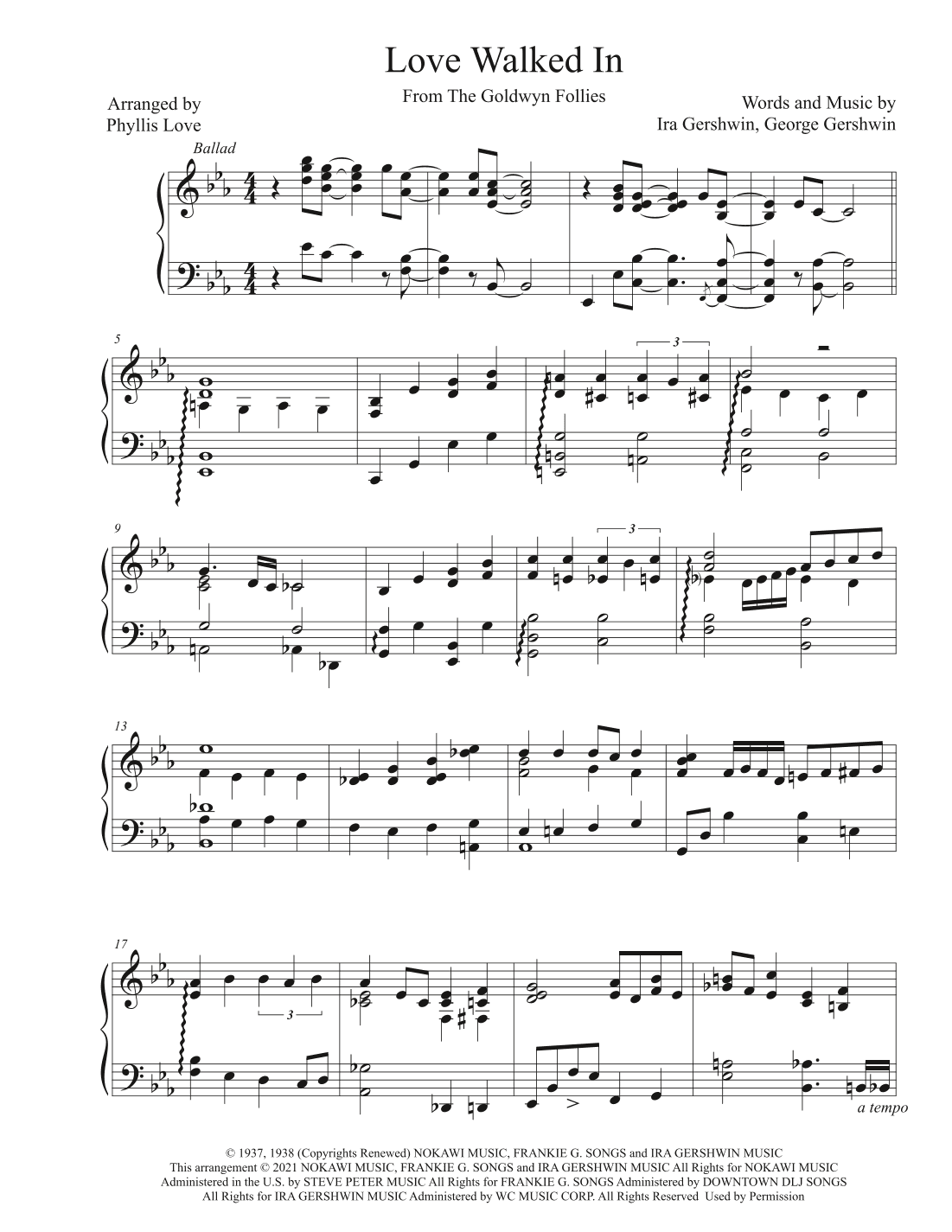 Love Walked In (arr. Phyllis Love)