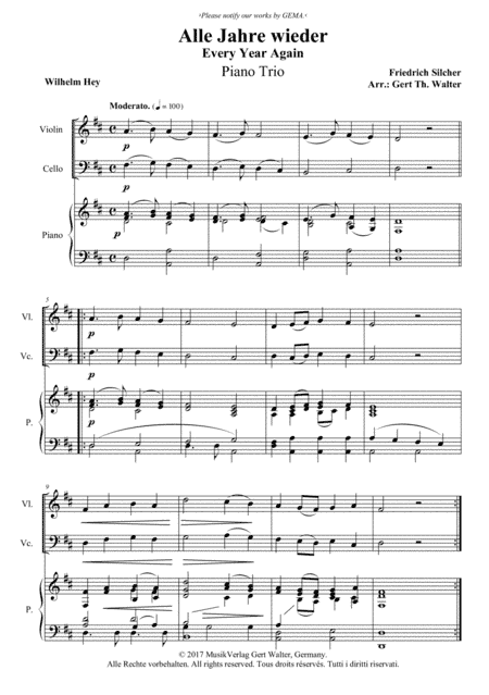 Every Year Again (arr. Gert Th. Walter)