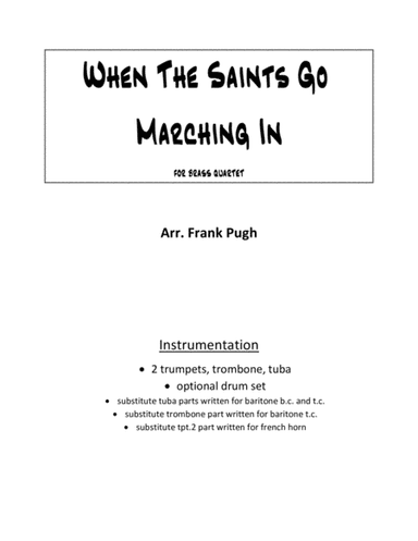 When The Saints Go Marching In (arr. Frank Pugh)
