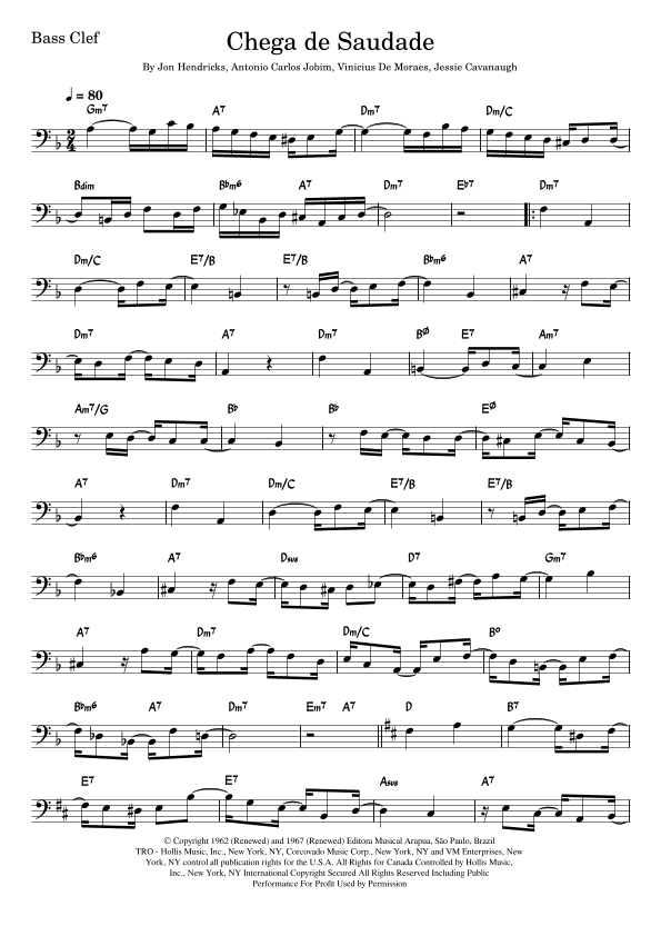Chega De Saudade (no More Blues) (arr. Fabio Eduardo de Oliveira)