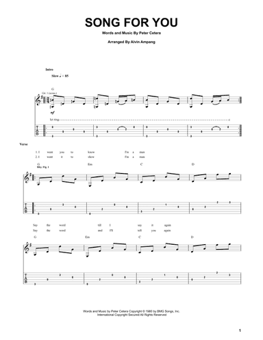 Song For You (arr. Alvin Ampang)