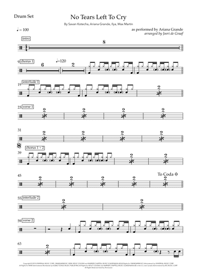 No Tears Left To Cry (arr. Joeri de Graaf)
