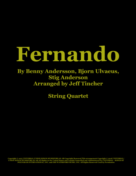 Fernando (arr. Jeff Tincher)