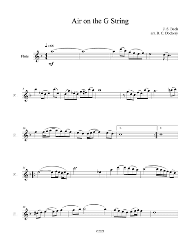 Air on the G String (Flute Solo) (arr. B. C. Dockery)