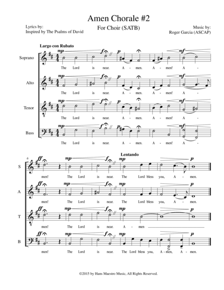 Amen Chorale #2 (SATB)