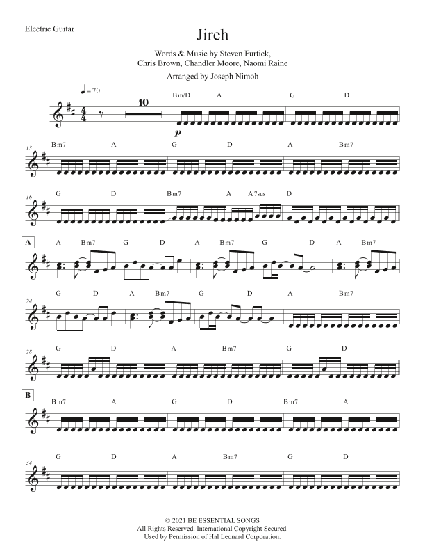 Jireh (arr. Joseph Nimoh)