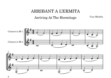ARRIBANT A L'ERMITA Cl Duet