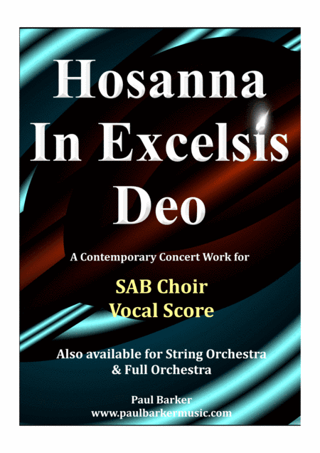 Hosanna In Excelsis Deo (SAB Choir Score)