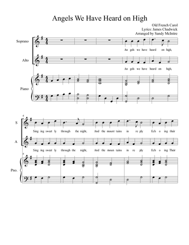 Angels We Have Heard on High (arr. Sandy McIntire)