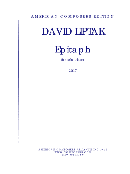 [Liptak] Epitaph